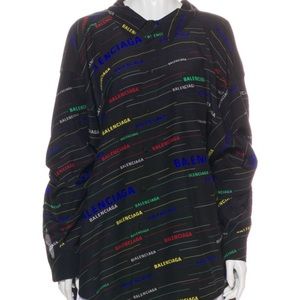 Balenciaga all over logo print blouse